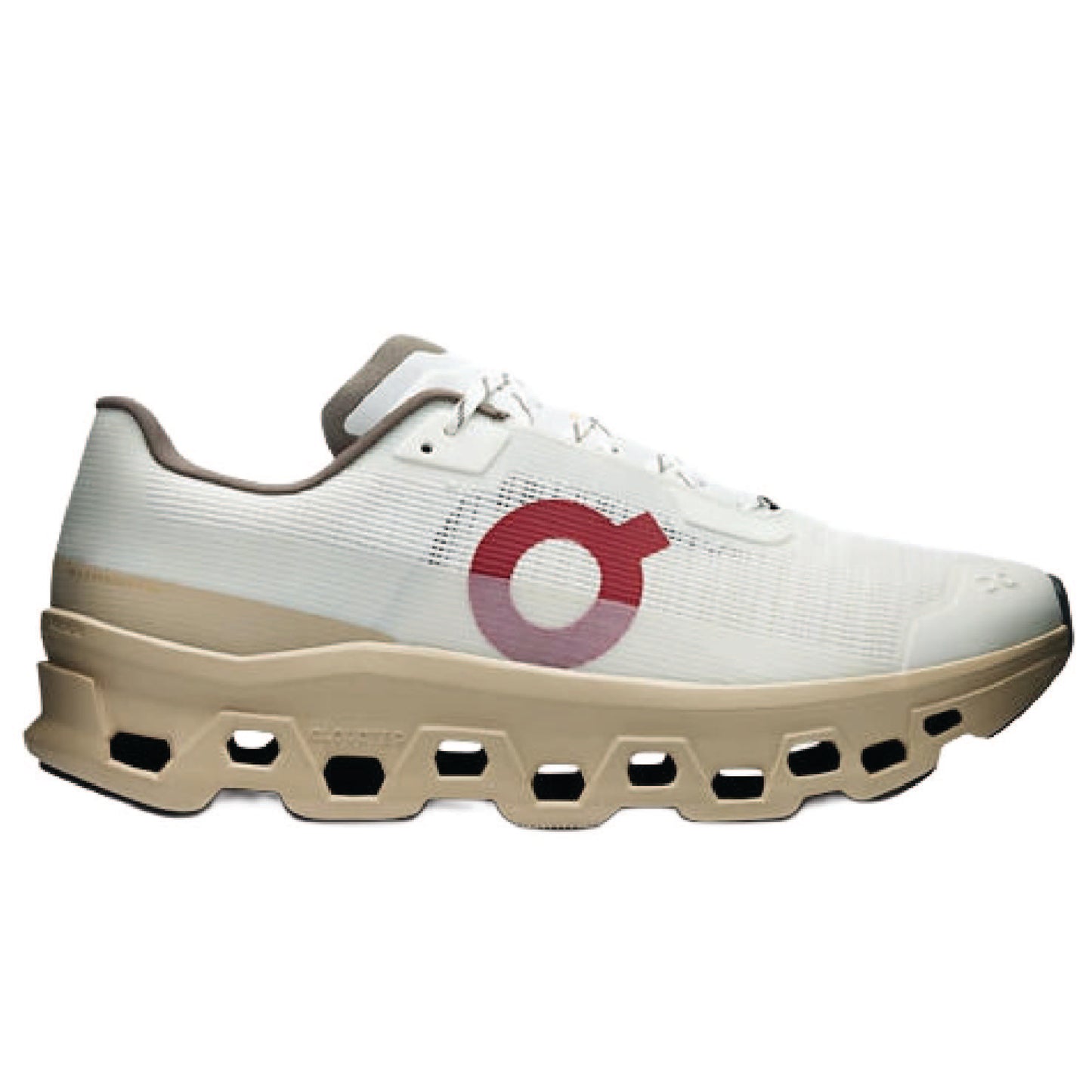 On Running Cloudmonster Void sneakers in the "Ivory | Sand"