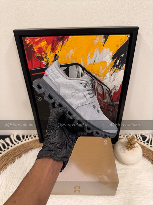 On Cloud 6 waterproof shoe in the Alloy/Wolf