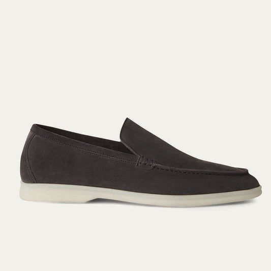 Charcoal Suede Loafers