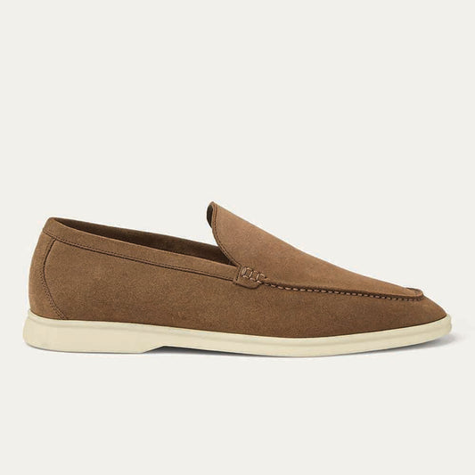 Camel Suede Loafers