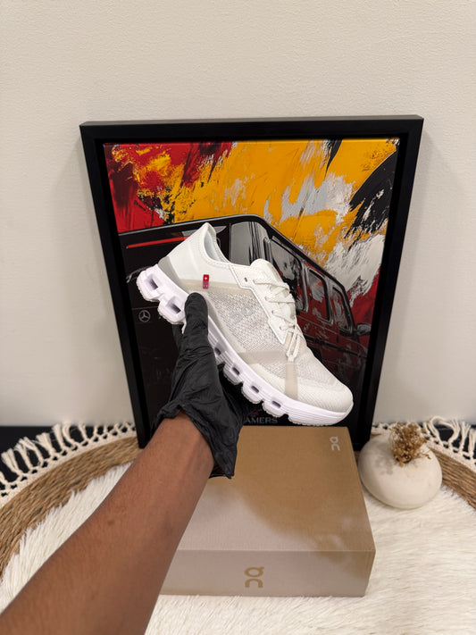 On Running Cloud X 4 AD shoe in white.