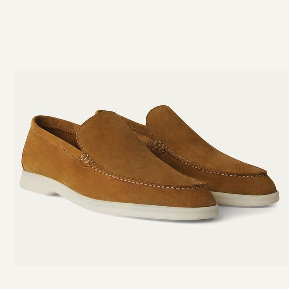 Tan Suede Loafers