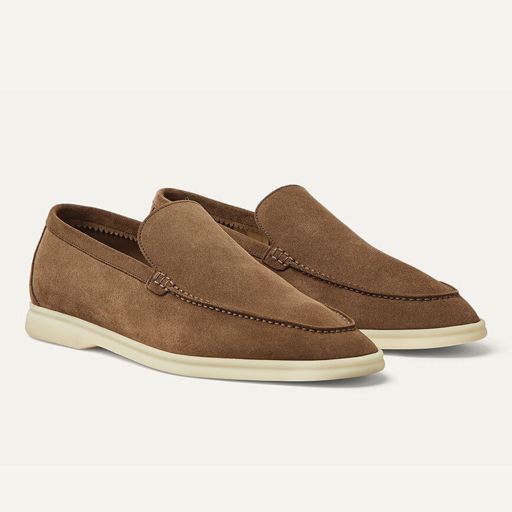 Camel Suede Loafers