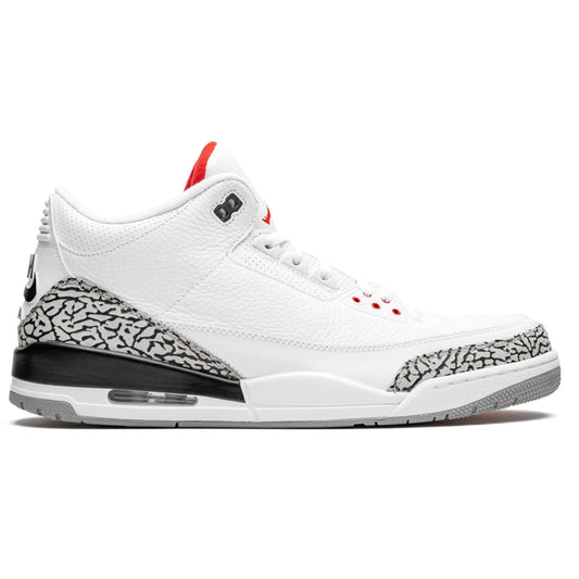 Air AJ 3 Retro "Katrina" White/ Fire Red/ Cement Grey