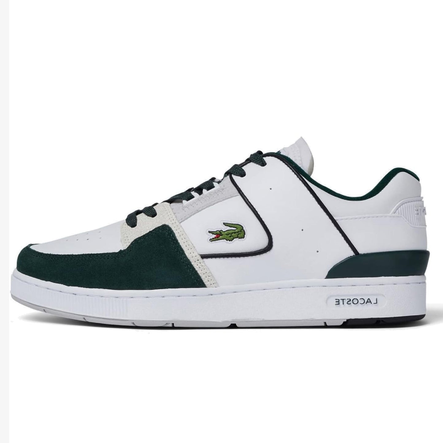 Lacoste Court Cage Trainers White Green