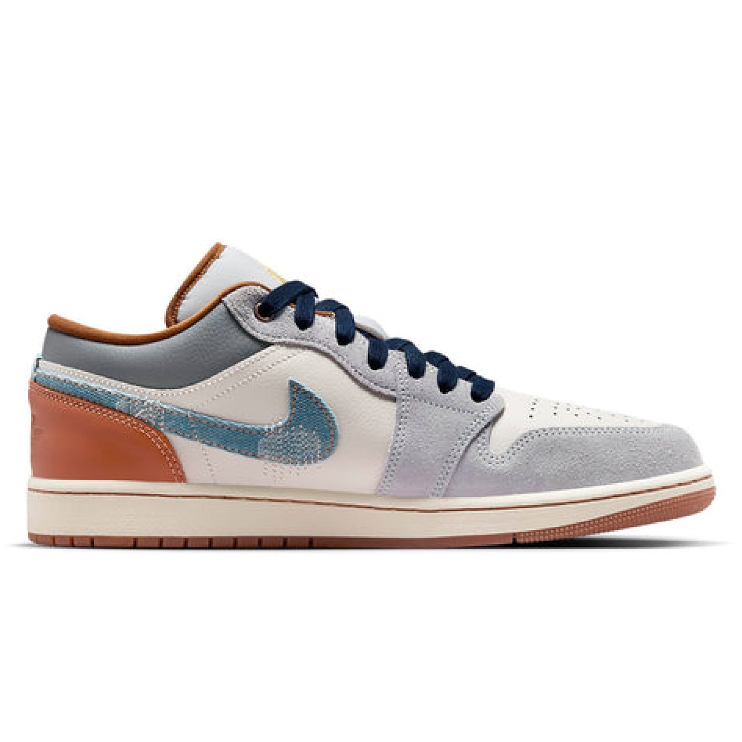 Air AJ 1 Low Phantom Amber Brown Star Blue Denim