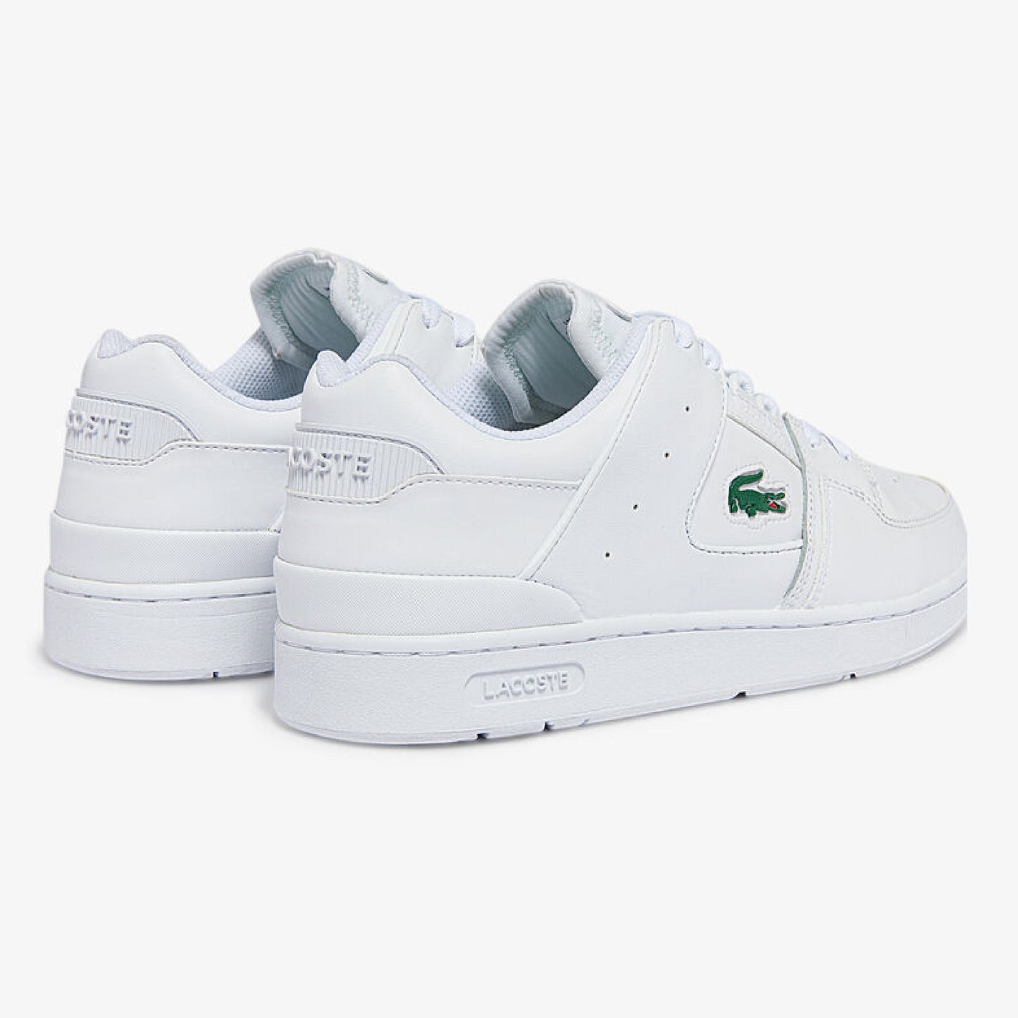 Lacoste Men's White Court Cage Leather Trainers