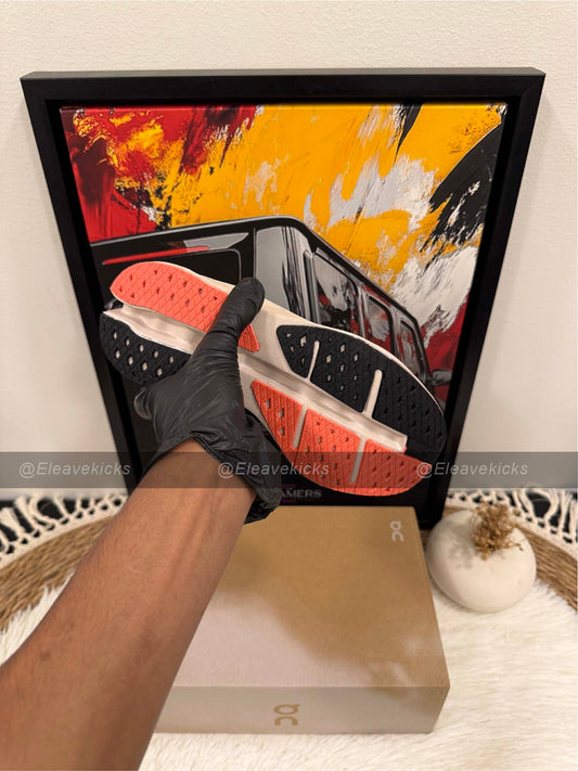 On Cloudsurfer Max shoe in 'Ivory/Salmon'