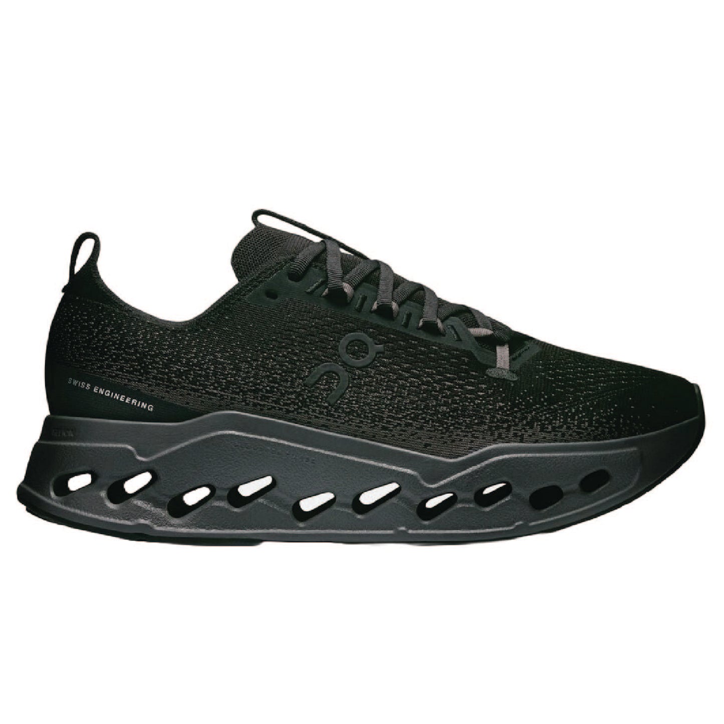 On Running Cloudsurfer Max shoe in the Black Eclipse