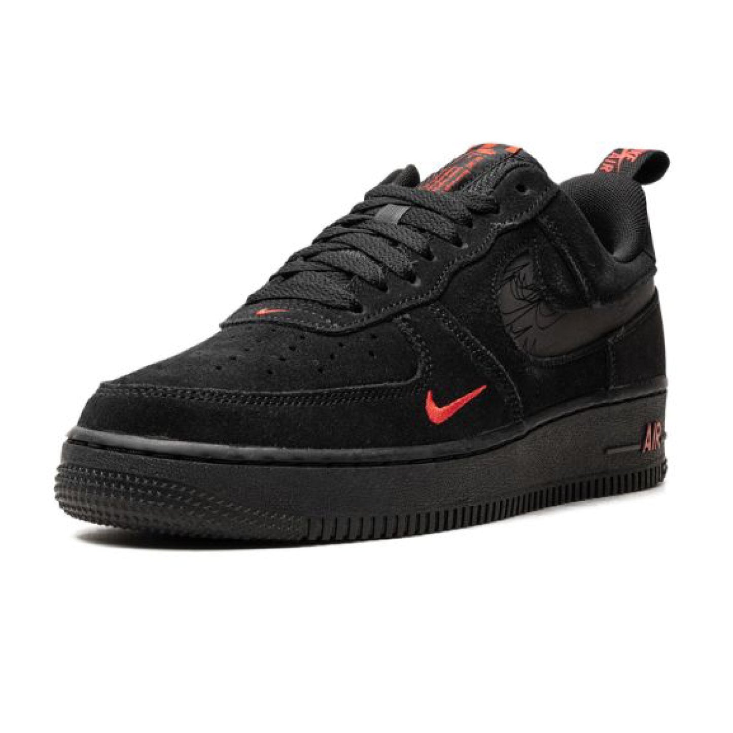 NK Air Force 1 Low Black Orange Reflective