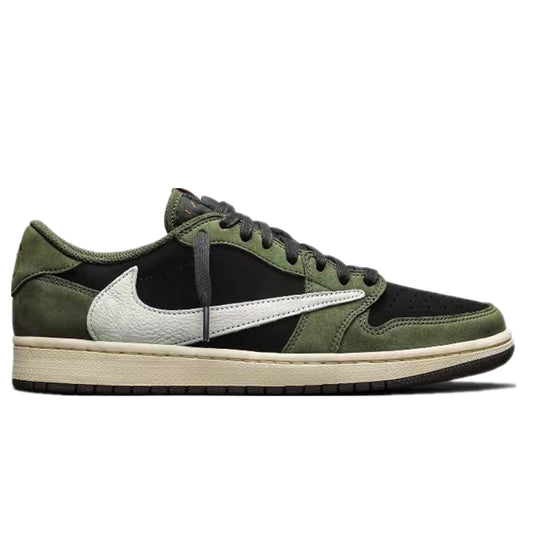 NK Travis Scott x Air AJ 1 Black Olive